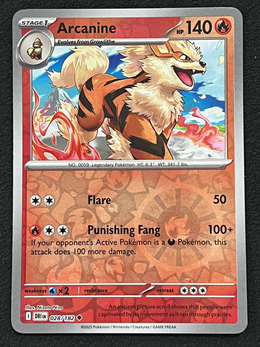 028/182 Arcanine - Pokémon Destined Rivals Uncommon Reverse