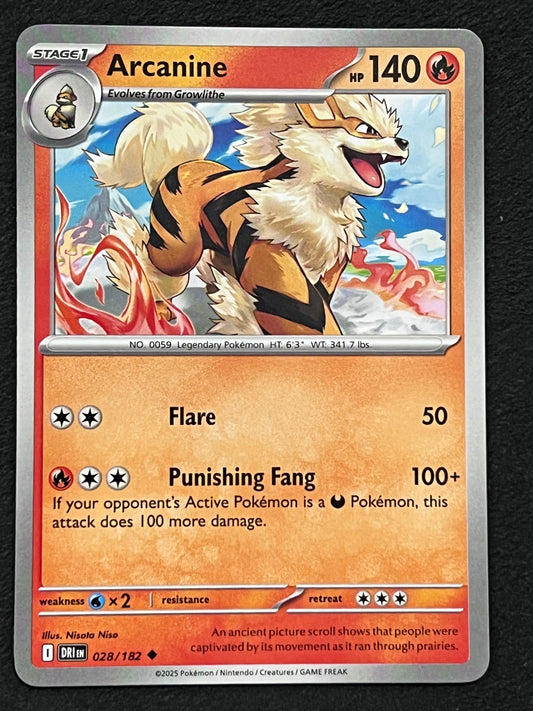 028/182 Arcanine - Pokémon Destined Rivals Uncommon