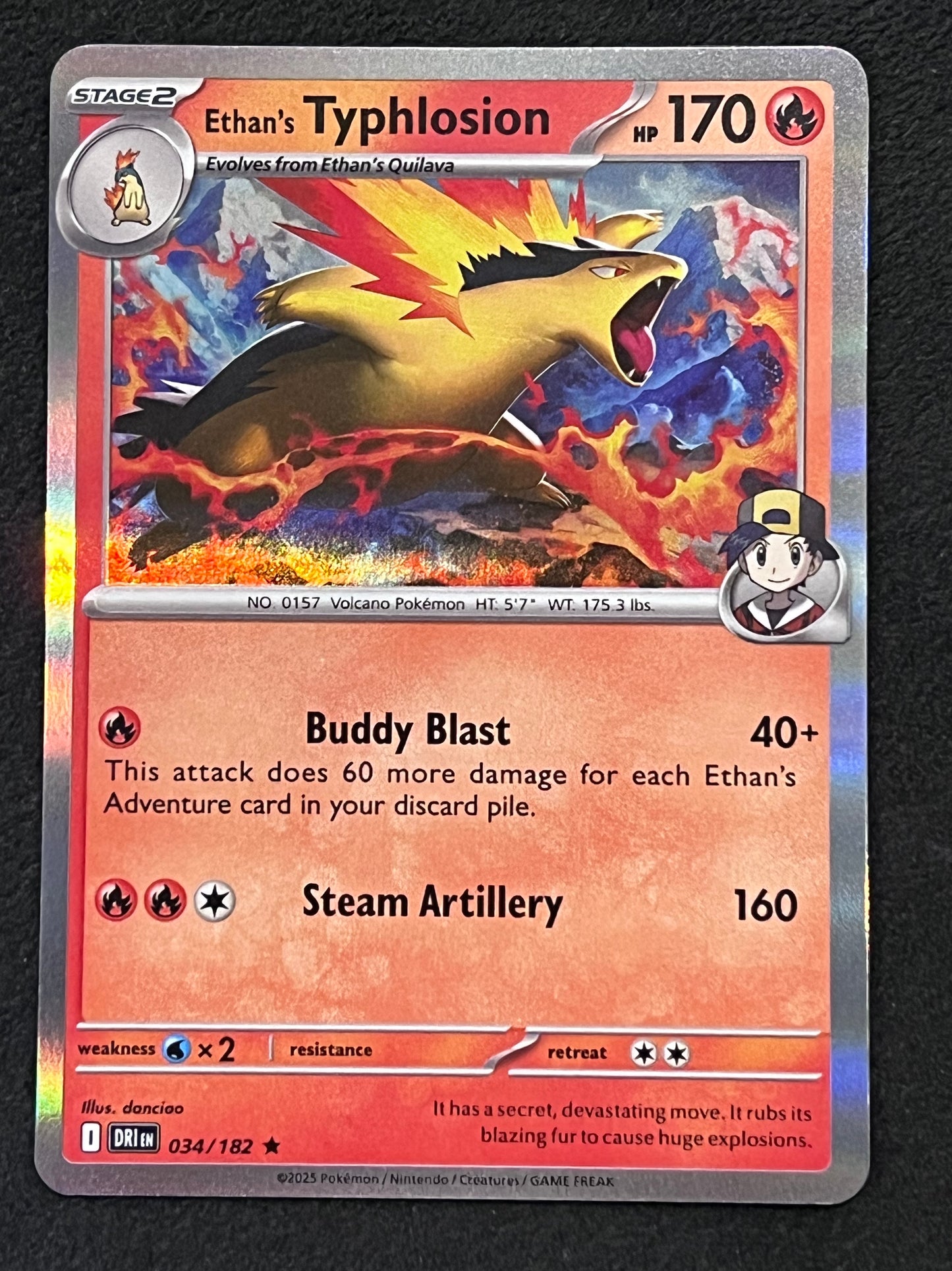034/182 Ethan’s Typhlosion - Pokémon Destined Rivals Rare Holo