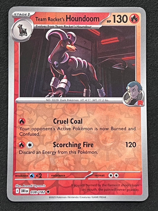 038/182 Team Rocket’s Houndoom - Pokémon Destined Rivals Uncommon Reverse