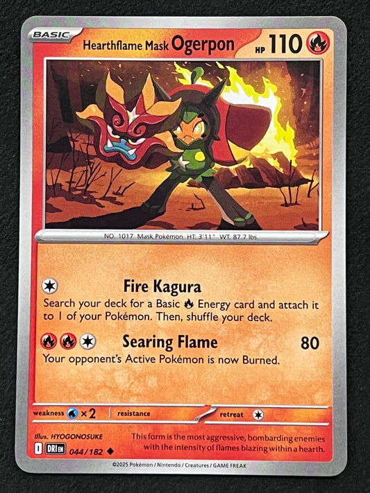044/182 Hearthflame Mask Ogerpon - Pokémon Destined Rivals Uncommon