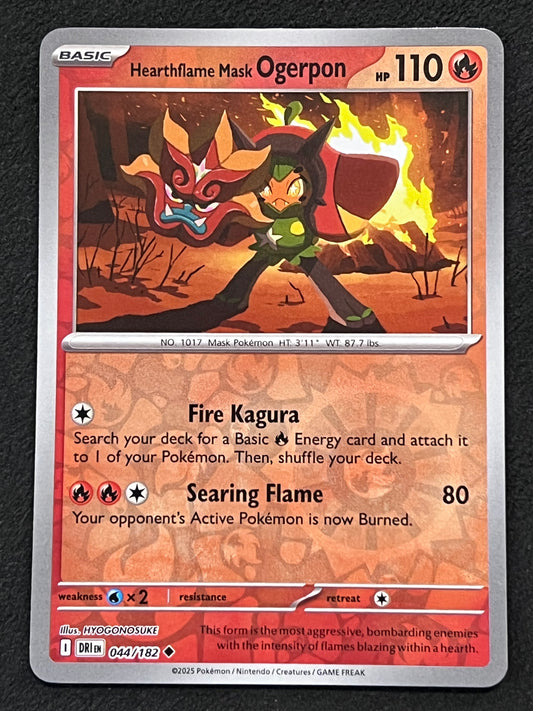 044/182 Hearthflame Mask Ogerpon - Pokémon Destined Rivals Uncommon Reverse