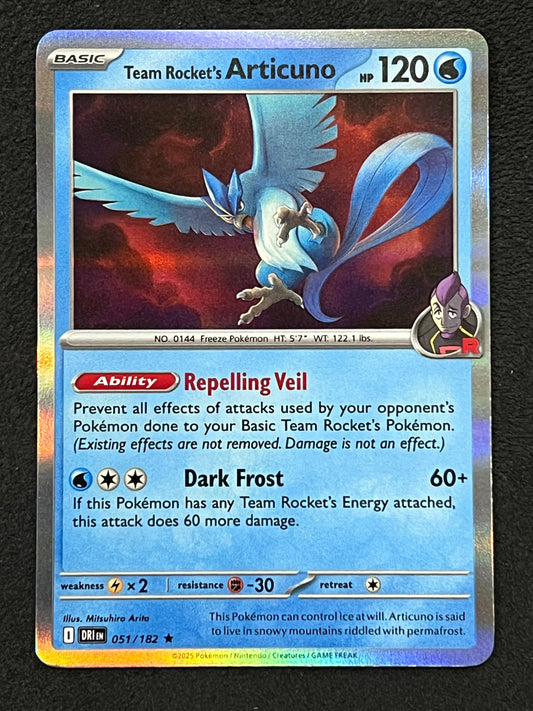 051/182 Team Rocket’s Articuno - Pokémon Destined Rivals Rare Holo