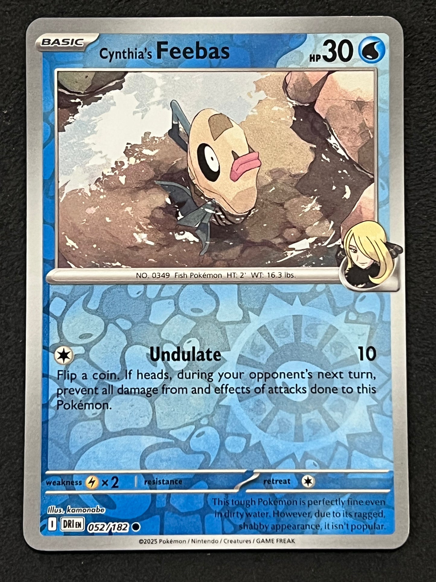 052/182 Cynthia’s Feebas - Pokémon Destined Rivals Common Reverse
