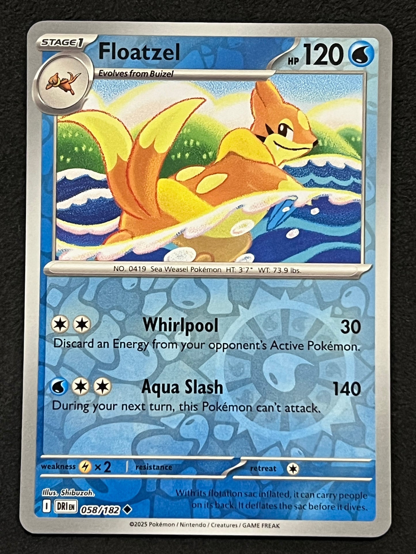 058/182 Floatzel - Pokémon Destined Rivals Uncommon Reverse
