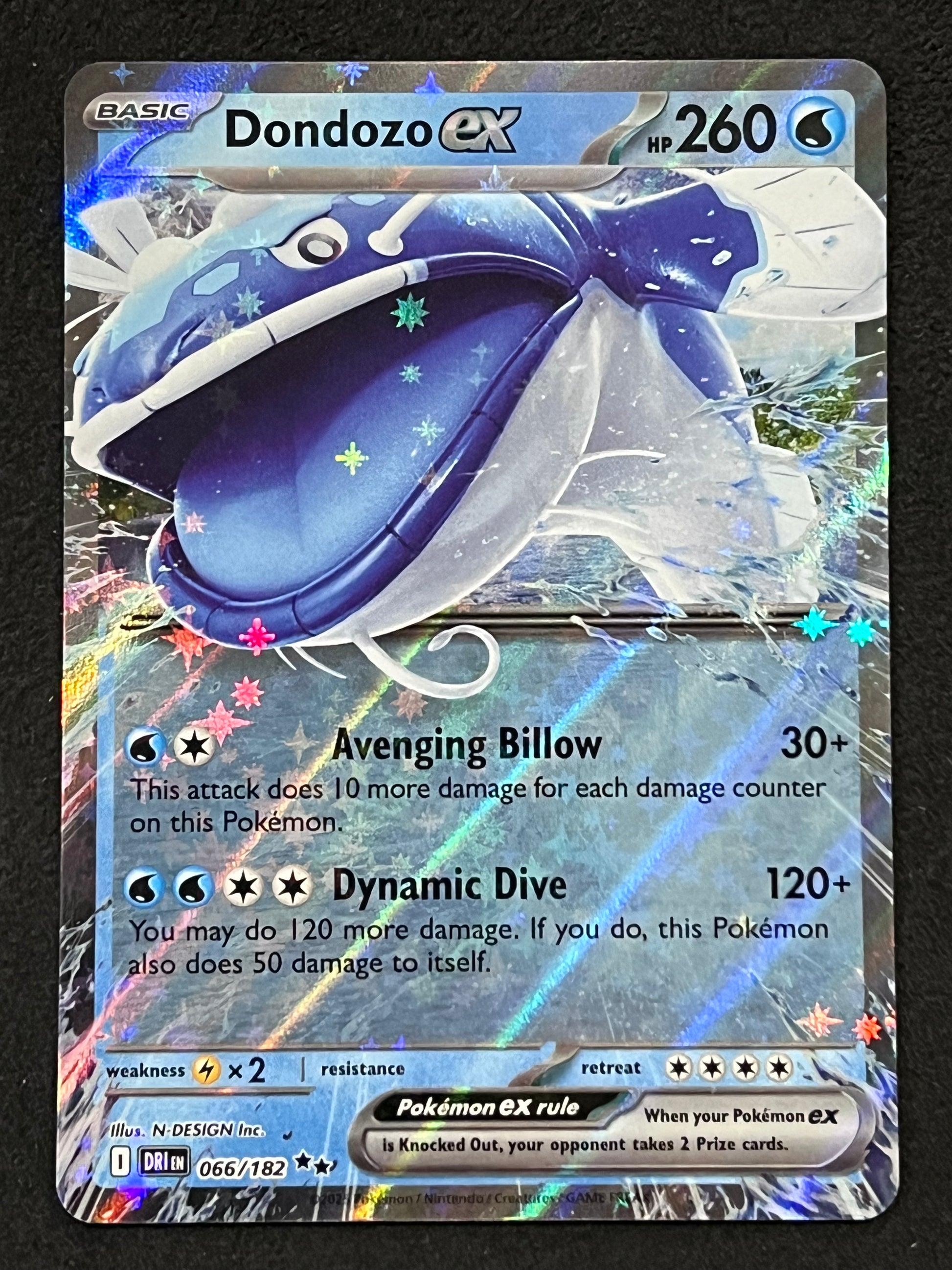 066/182 Dondozo Ex - Pokmon Destined Rivals Double Rare Jarvvos 066/182 Dondozo Ex - Pokmon Destined Rivals Double Rare Jarvvos