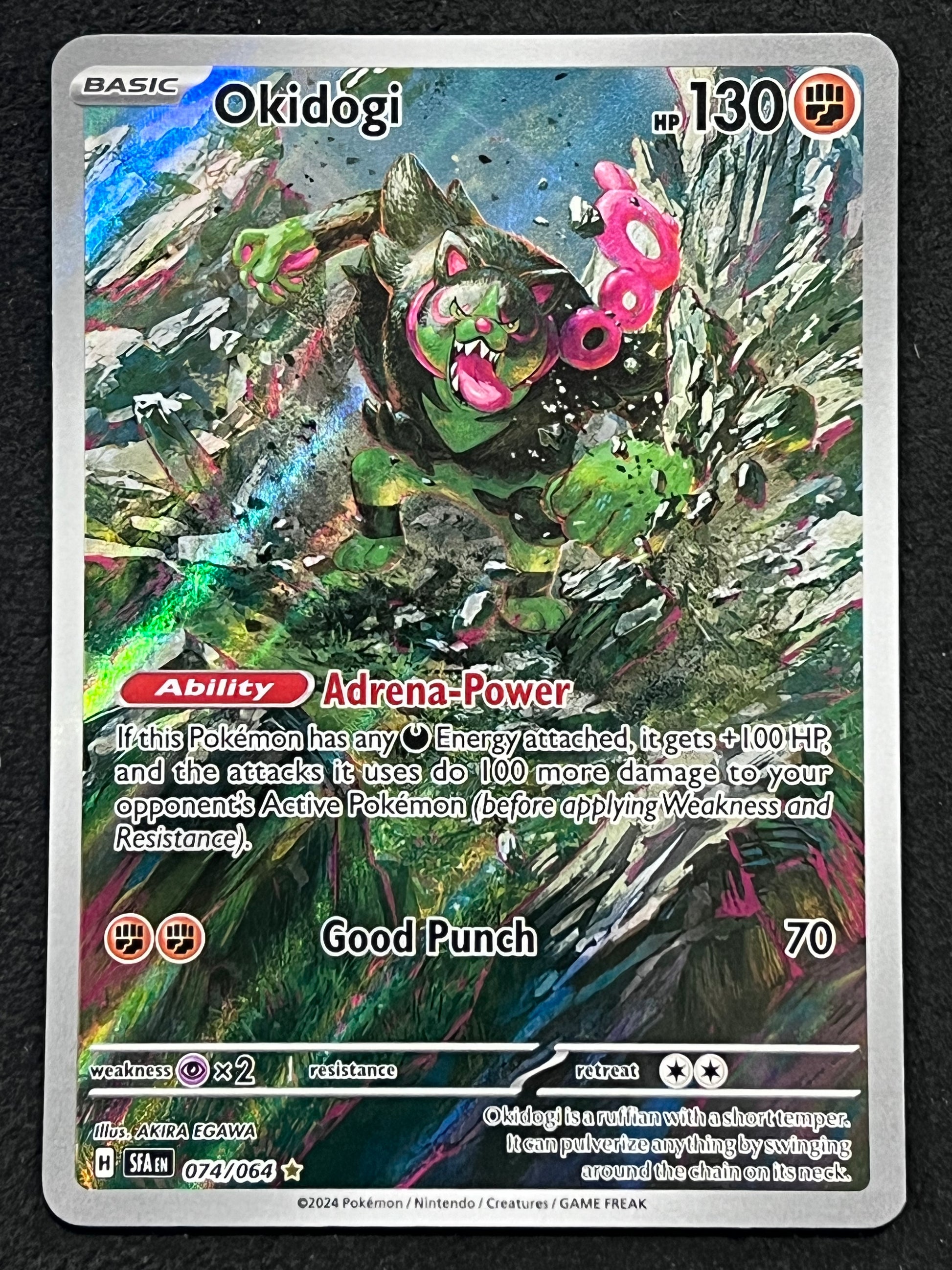 074/064 Okidogi - Pokmon Shrouded Fable Illustration Rare Jarvvos 074/064 Okidogi - Pokmon Shrouded Fable Illustration Rare Jarvvos