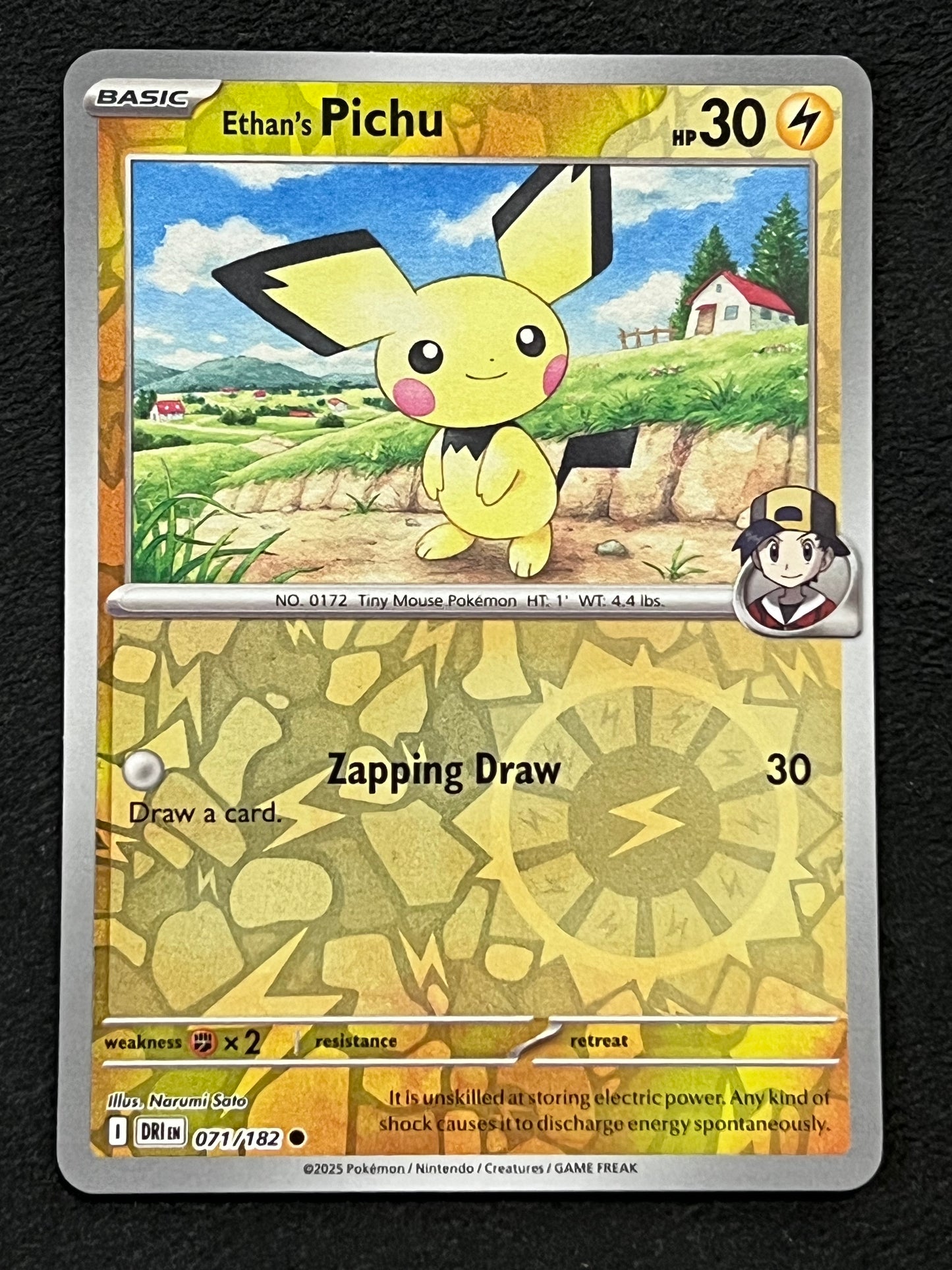 071/182 Ethan’s Pichu - Pokémon Destined Rivals Common Reverse
