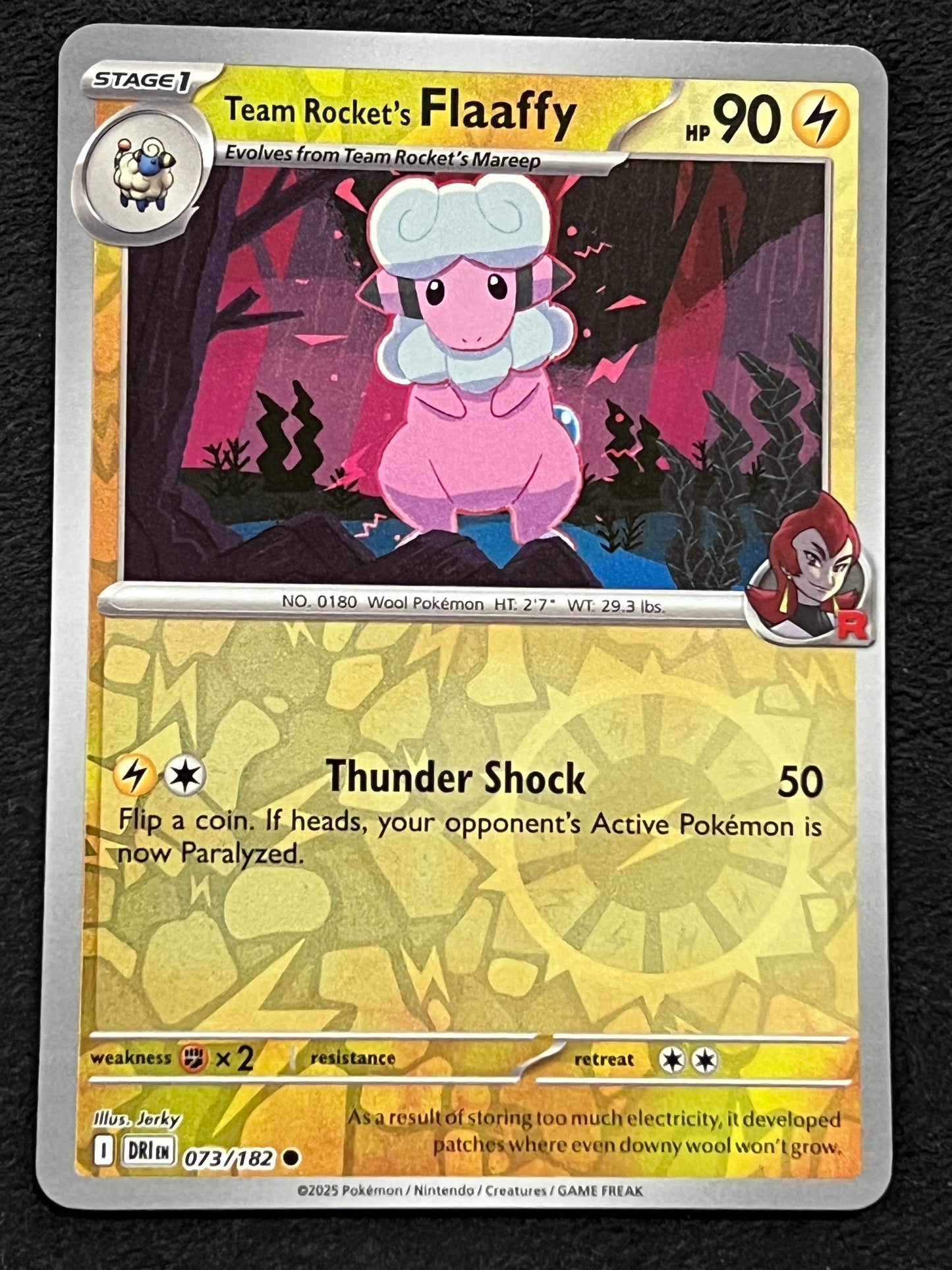 073/182 Team Rocket’s Flaaffy - Pokémon Destined Rivals Common Reverse