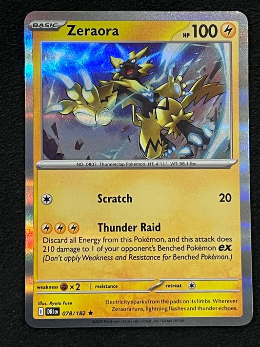 078/182 Zeraora - Pokémon Destined Rivals Rare Holo