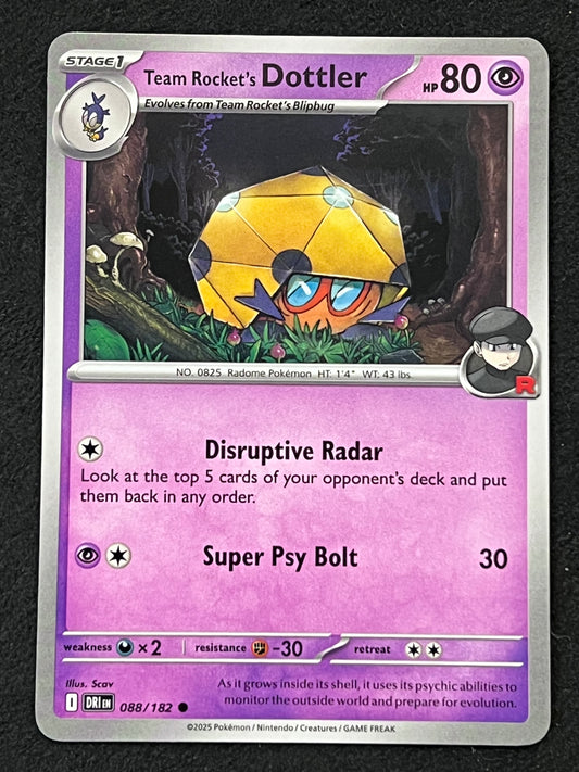 088/182 Team Rocket’s Dottler - Pokémon Destined Rivals Common