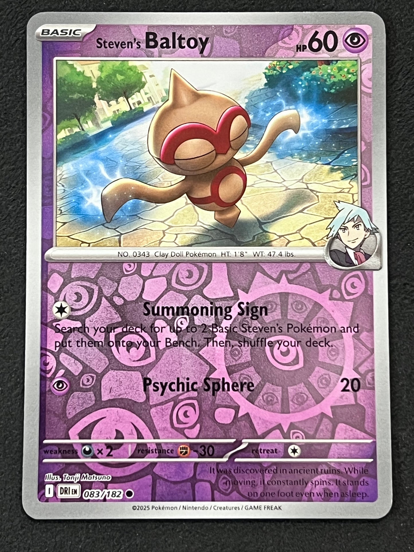 083/182 Steven’s Baltoy - Pokémon Destined Rivals Common Reverse