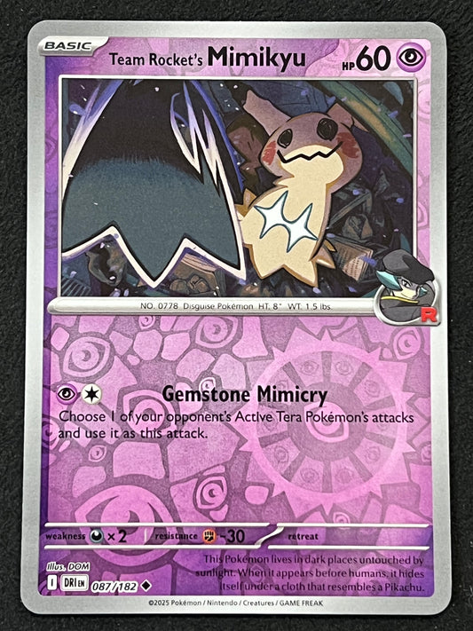087/182 Team Rocket’s Mimikyu - Pokémon Destined Rivals Uncommon Reverse