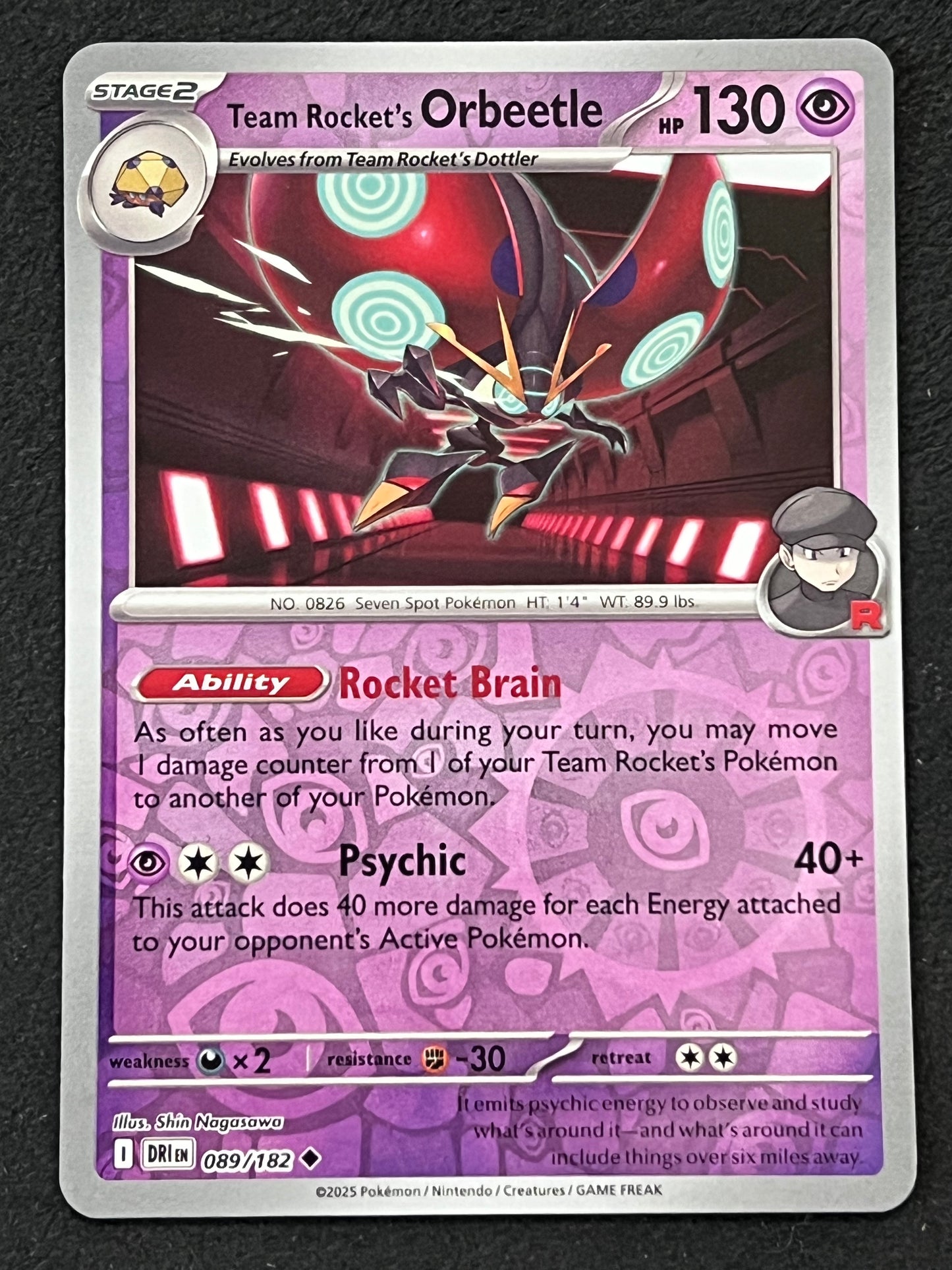 089/182 Team Rocket’s Orbeetle - Pokémon Destined Rivals Uncommon Reverse