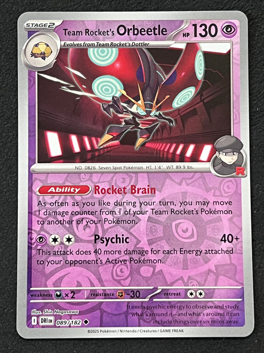 089/182 Team Rocket’s Orbeetle - Pokémon Destined Rivals Uncommon Reverse