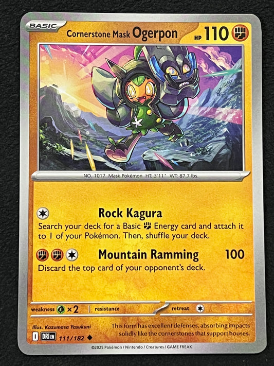 111/182 Cornerstone Mask Ogerpon - Pokémon Destined Rivals Uncommon