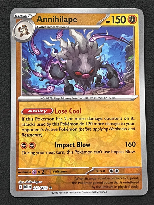 092/182 Annihilape - Pokémon Destined Rivals Rare Reverse