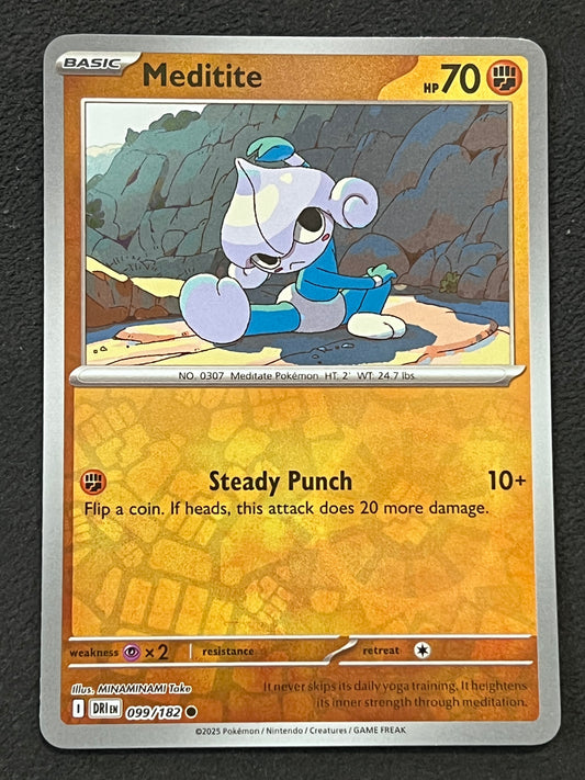 099/182 Meditite - Pokémon Destined Rivals Common Reverse