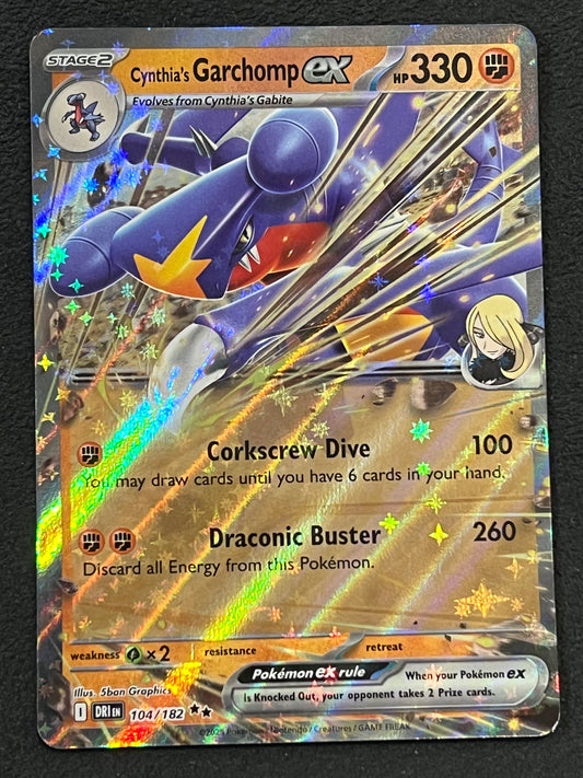 104/182 Cynthia’s Garchomp Ex - Pokémon Destined Rivals Double Rare