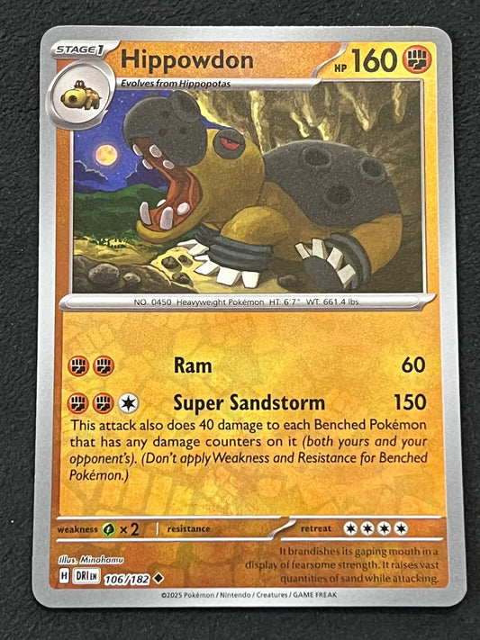 106/182 Hippowdon - Pokémon Destined Rivals Uncommon Reverse