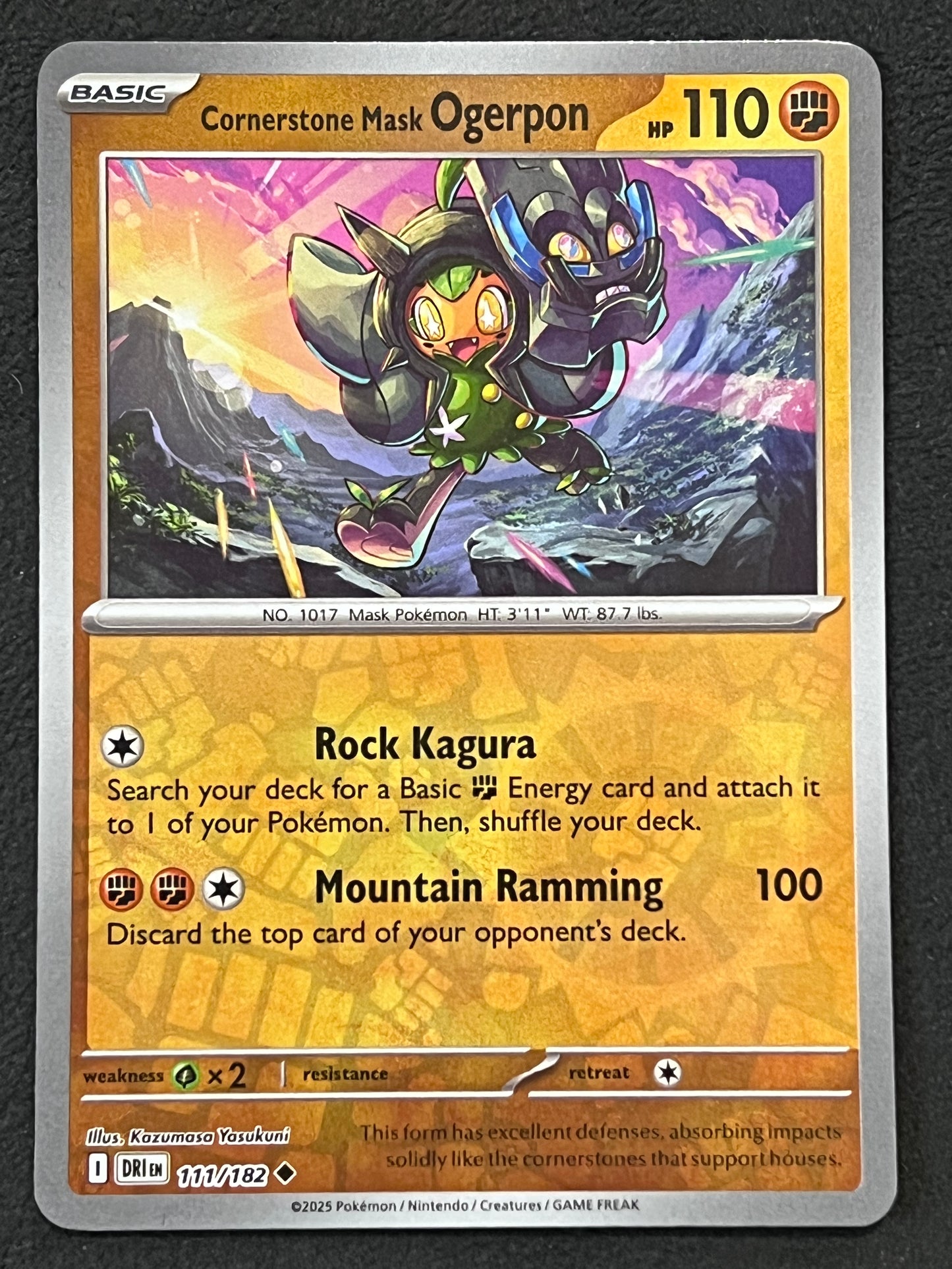 111/182 Cornerstone Mask Ogerpon - Pokémon Destined Rivals Uncommon Reverse