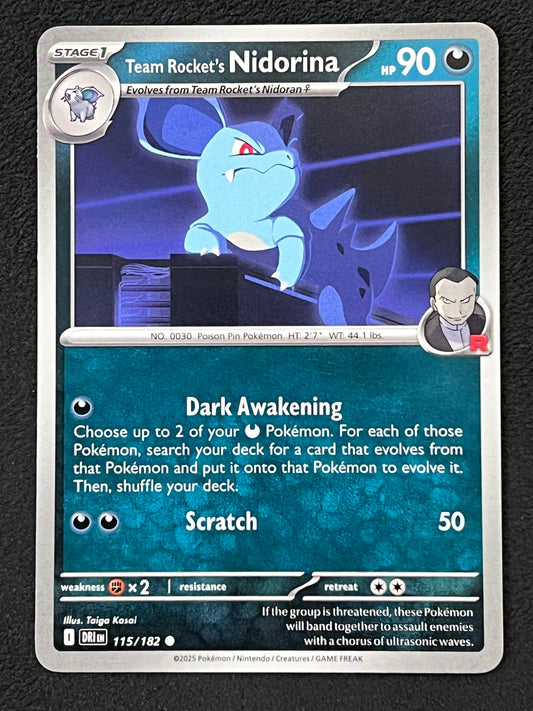 115/182 Team Rocket’s Nidorina - Pokémon Destined Rivals Common