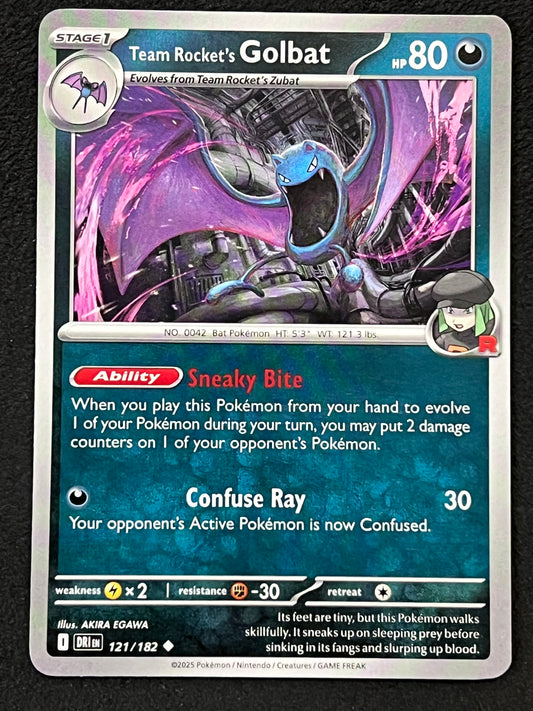 121/182 Team Rocket’s Golbat - Pokémon Destined Rivals Uncommon