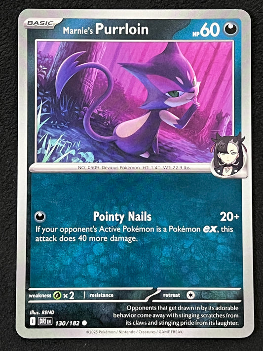 130/182 Marnie’s Purrloin - Pokémon Destined Rivals Common