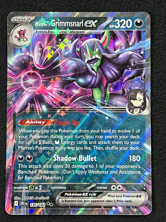 136/182 Marnie’s Grimmsnarl Ex - Pokémon Destined Rivals Double Rare