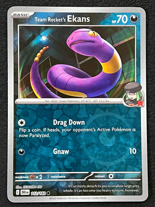 112/182 Team Rocket’s Ekans - Pokémon Destined Rivals Common Reverse