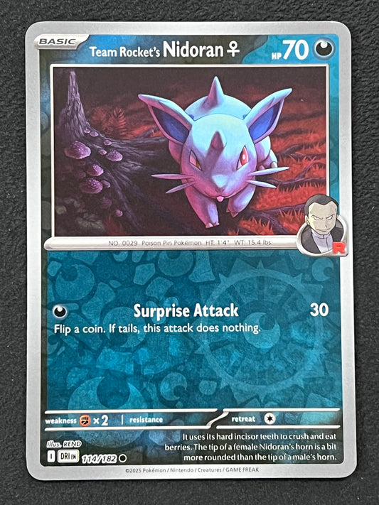114/182 Team Rocket’s Nidoran - Pokémon Destined Rivals Common Reverse