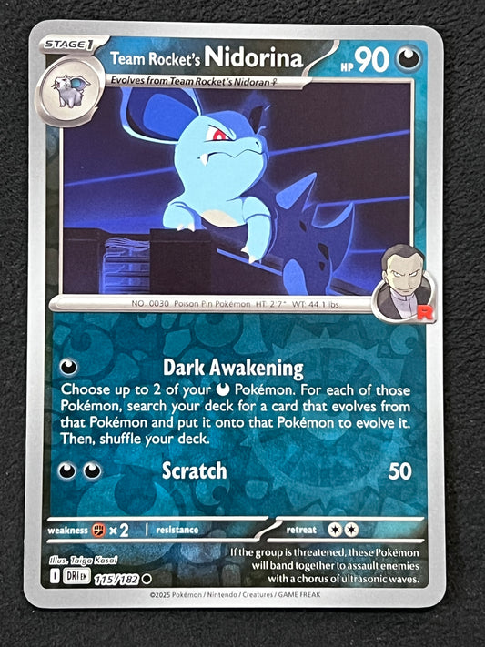 115/182 Team Rocket’s Nidorina - Pokémon Destined Rivals Common Reverse