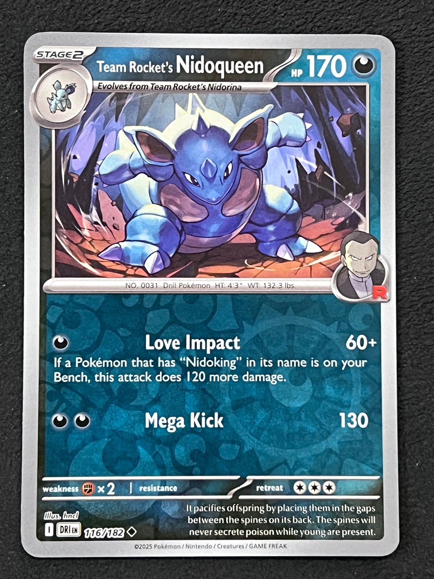 116/182 Team Rocket’s Nidoqueen - Pokémon Destined Rivals Uncommon Reverse