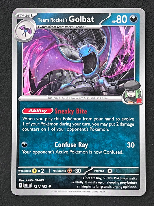 121/182 Team Rocket’s Golbat - Pokémon Destined Rivals Uncommon Reverse