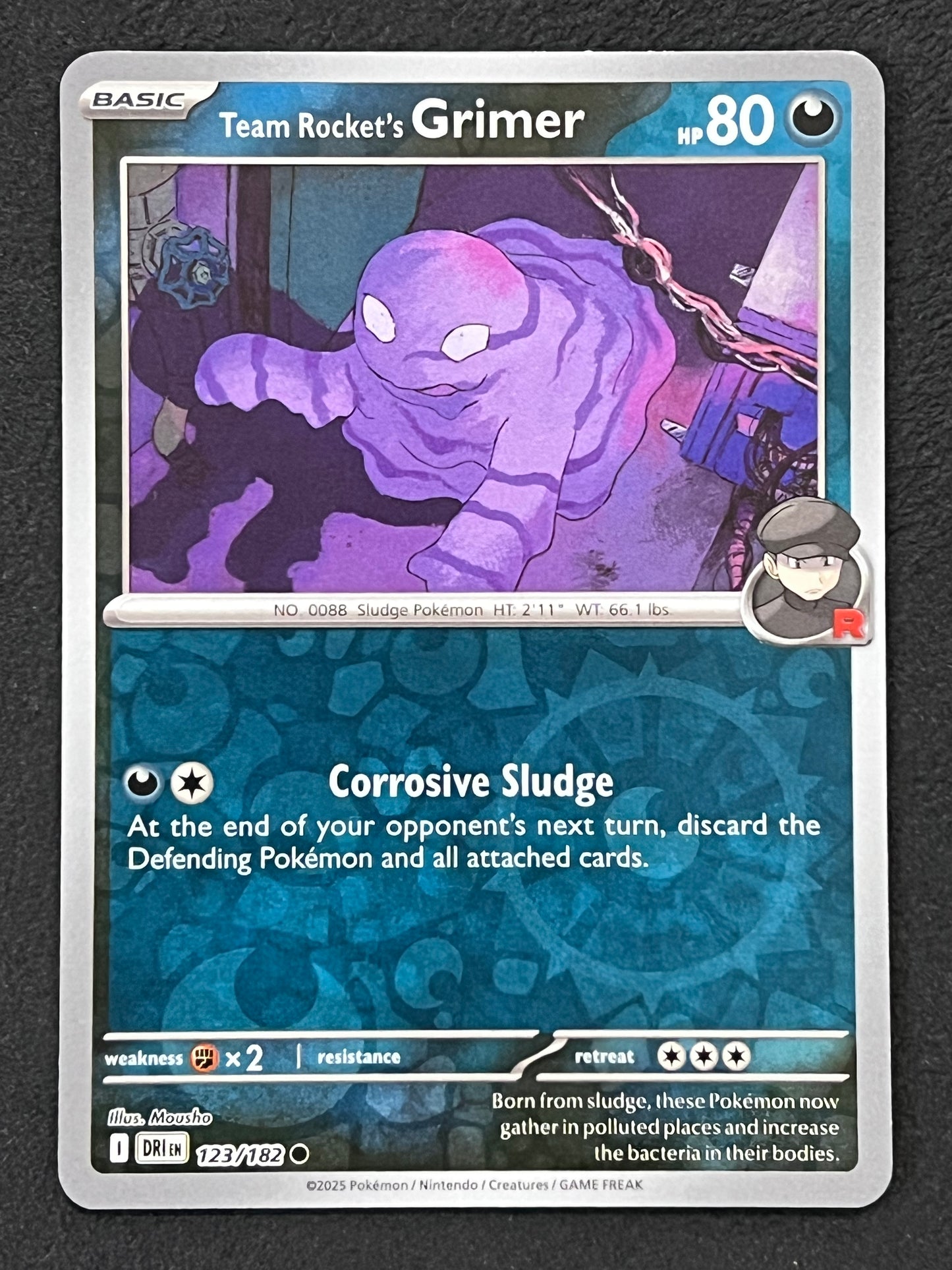 123/182 Team Rocket’s Grimer - Pokémon Destined Rivals Common Reverse