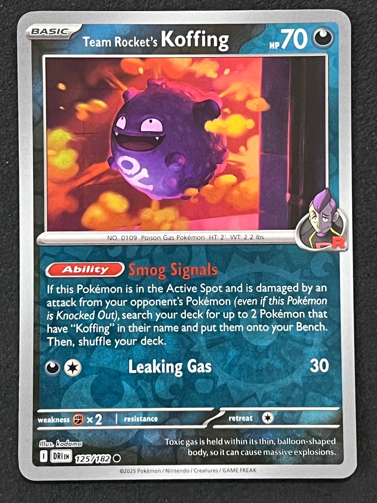 125/182 Team Rocket’s Koffing - Pokémon Destined Rivals Common Reverse