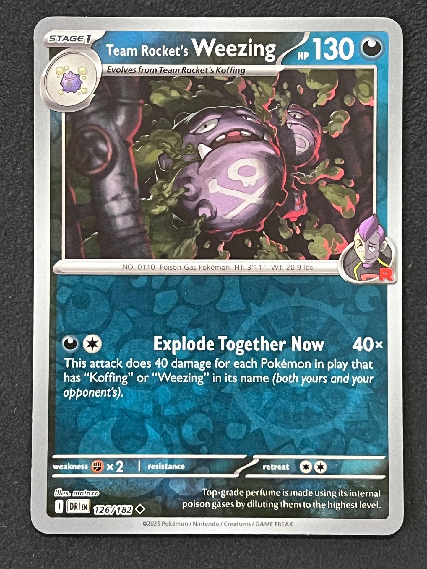 126/182 Team Rocket’s Weezing - Pokémon Destined Rivals Uncommon Reverse