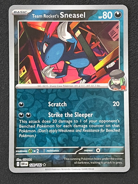 128/182 Team Rocket’s Sneasel - Pokémon Destined Rivals Rare Reverse