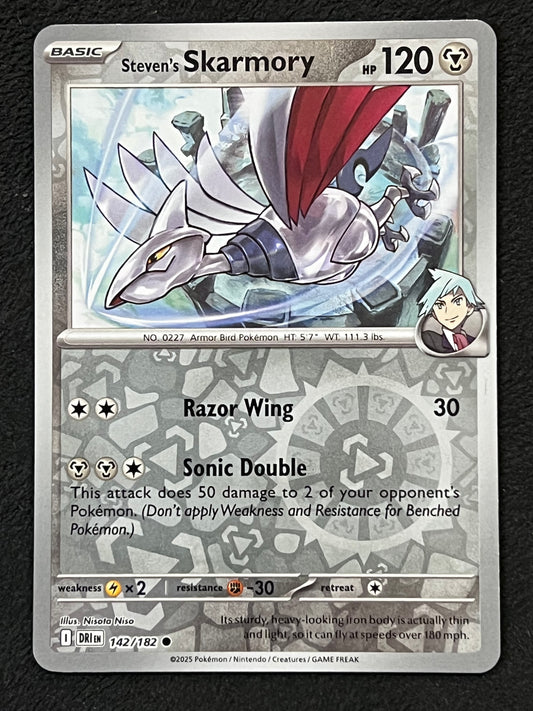 142/182 Steven’s Skarmory - Pokémon Destined Rivals Common Reverse