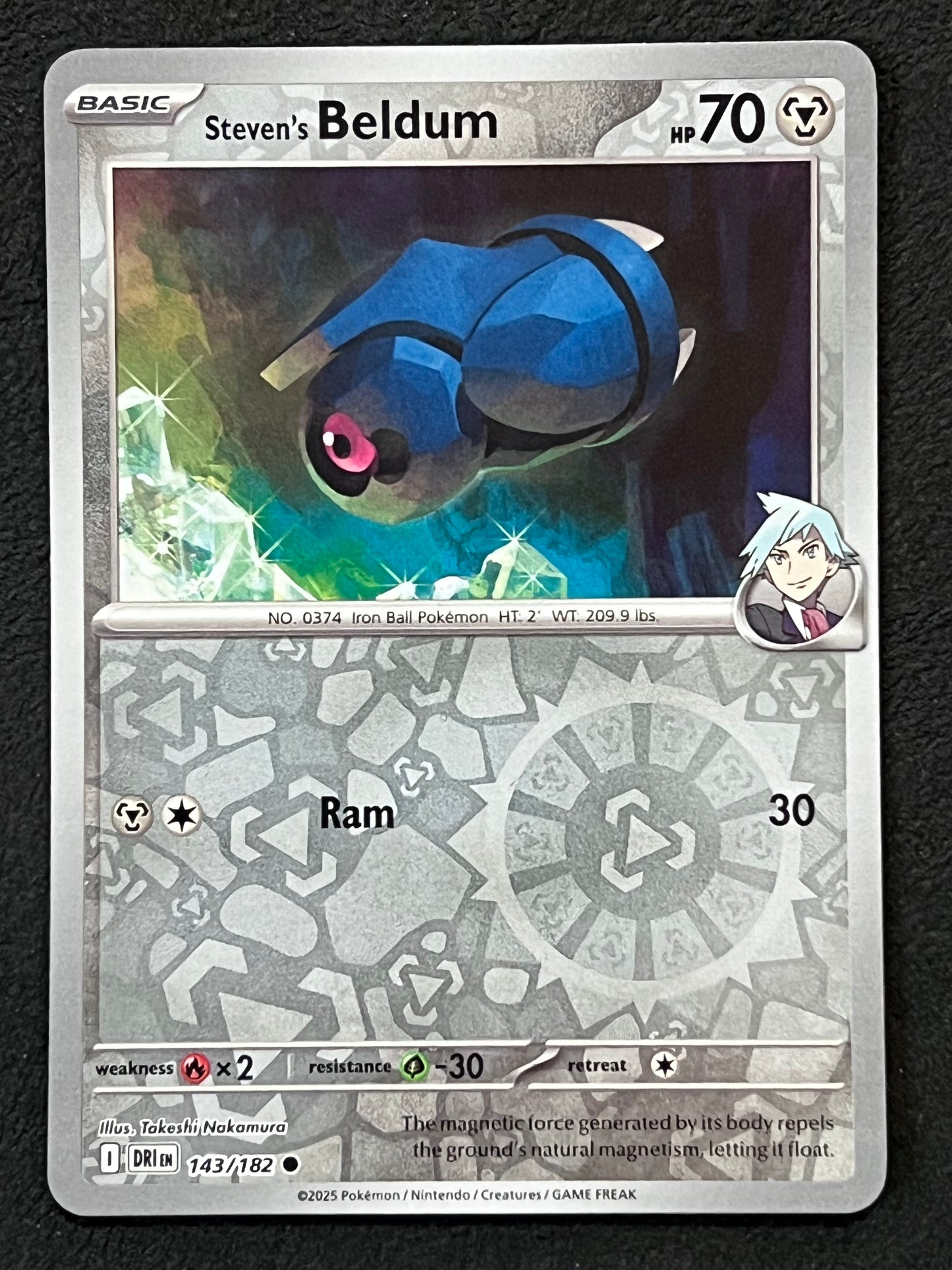 143/182 Steven’s Beldum - Pokémon Destined Rivals Common Reverse