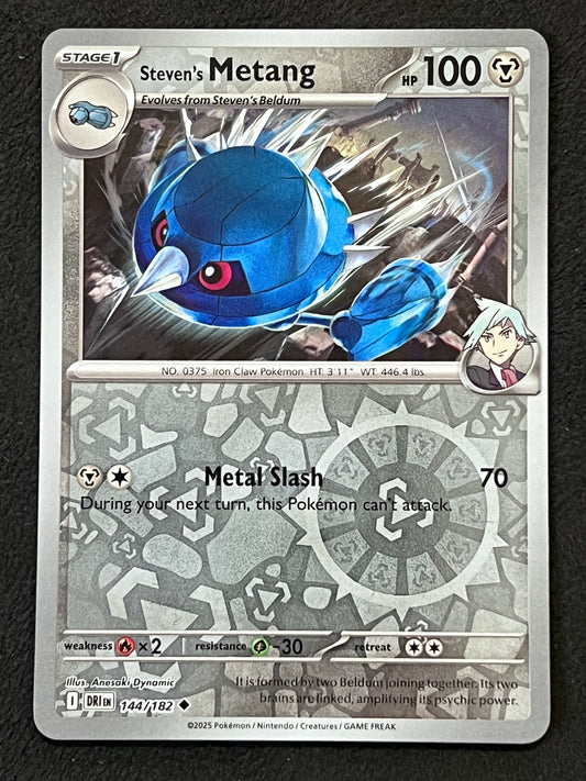 144/182 Steven’s Metang - Pokémon Destined Rivals Uncommon Reverse
