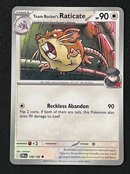 148/182 Team Rocket’s Raticate - Pokémon Destined Rivals Common