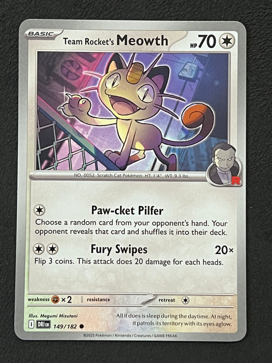 149/182 Team Rocket’s Meowth - Pokémon Destined Rivals Common