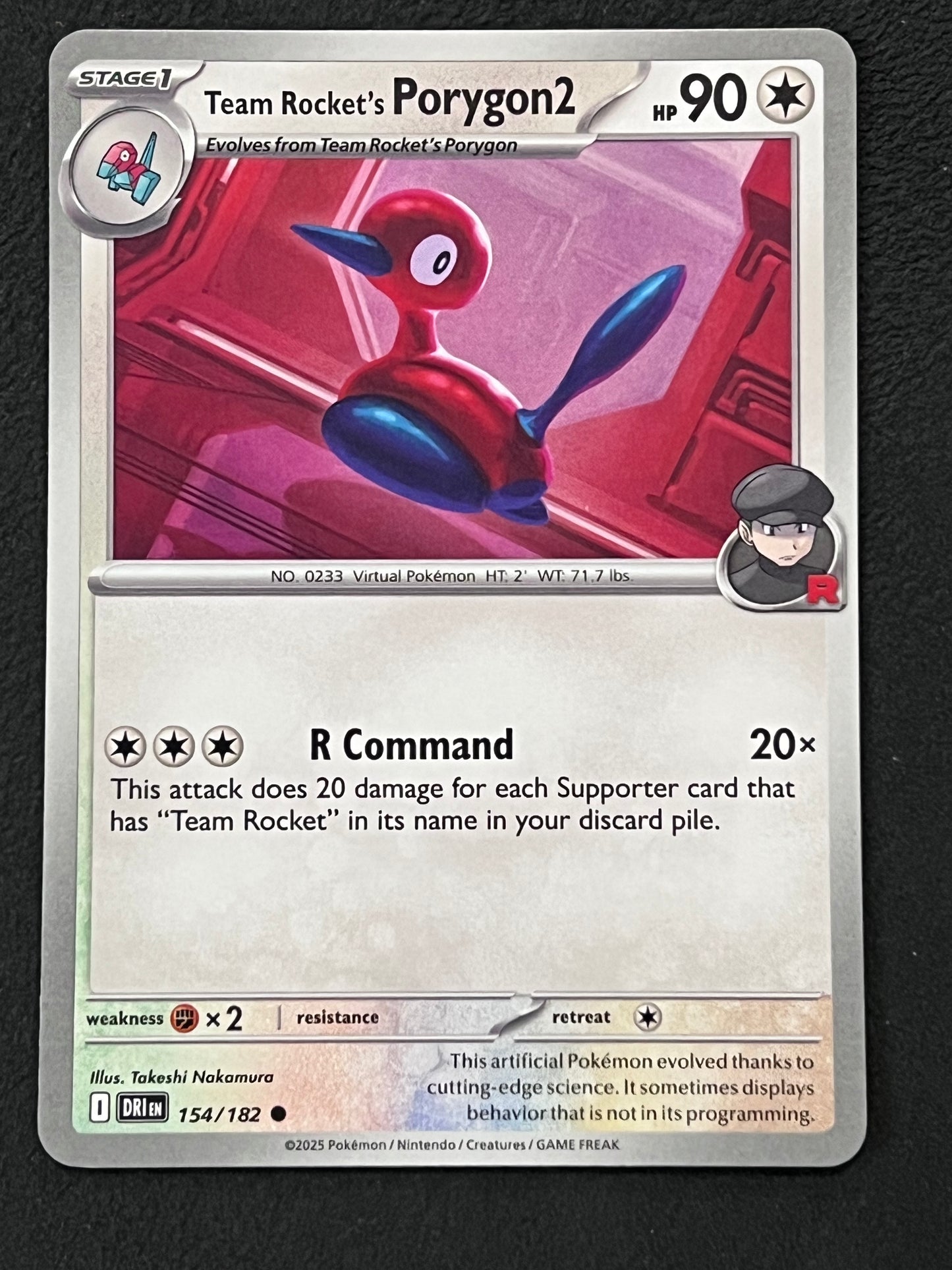 154/182 Team Rocket’s Porygon2 - Pokémon Destined Rivals Common