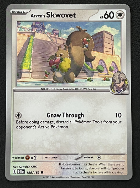 158/182 Arven’s Skwovet - Pokémon Destined Rivals Common