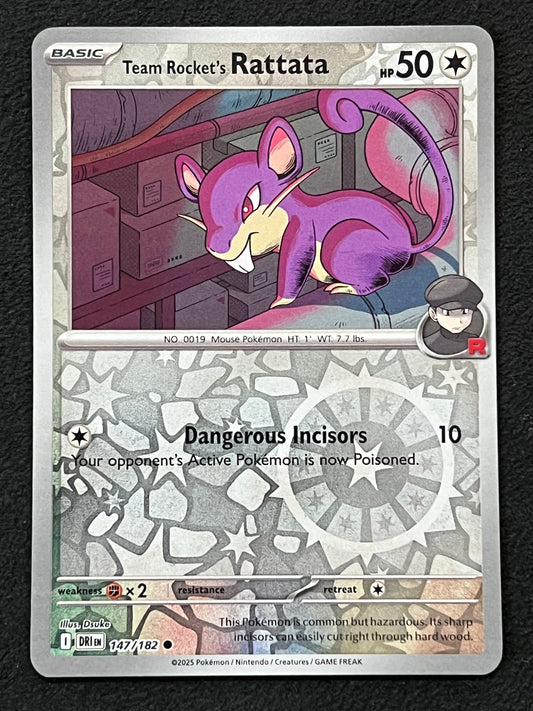 147/182 Team Rocket’s Rattata - Pokémon Destined Rivals Common Reverse