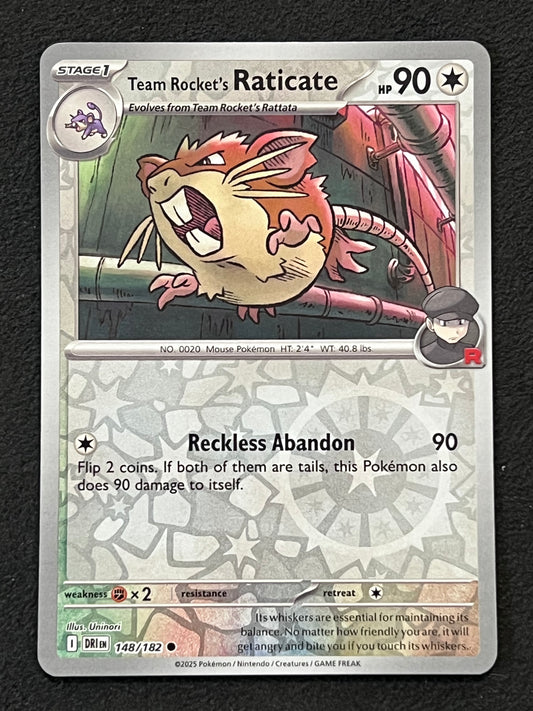 148/182 Team Rocket’s Raticate - Pokémon Destined Rivals Common Reverse