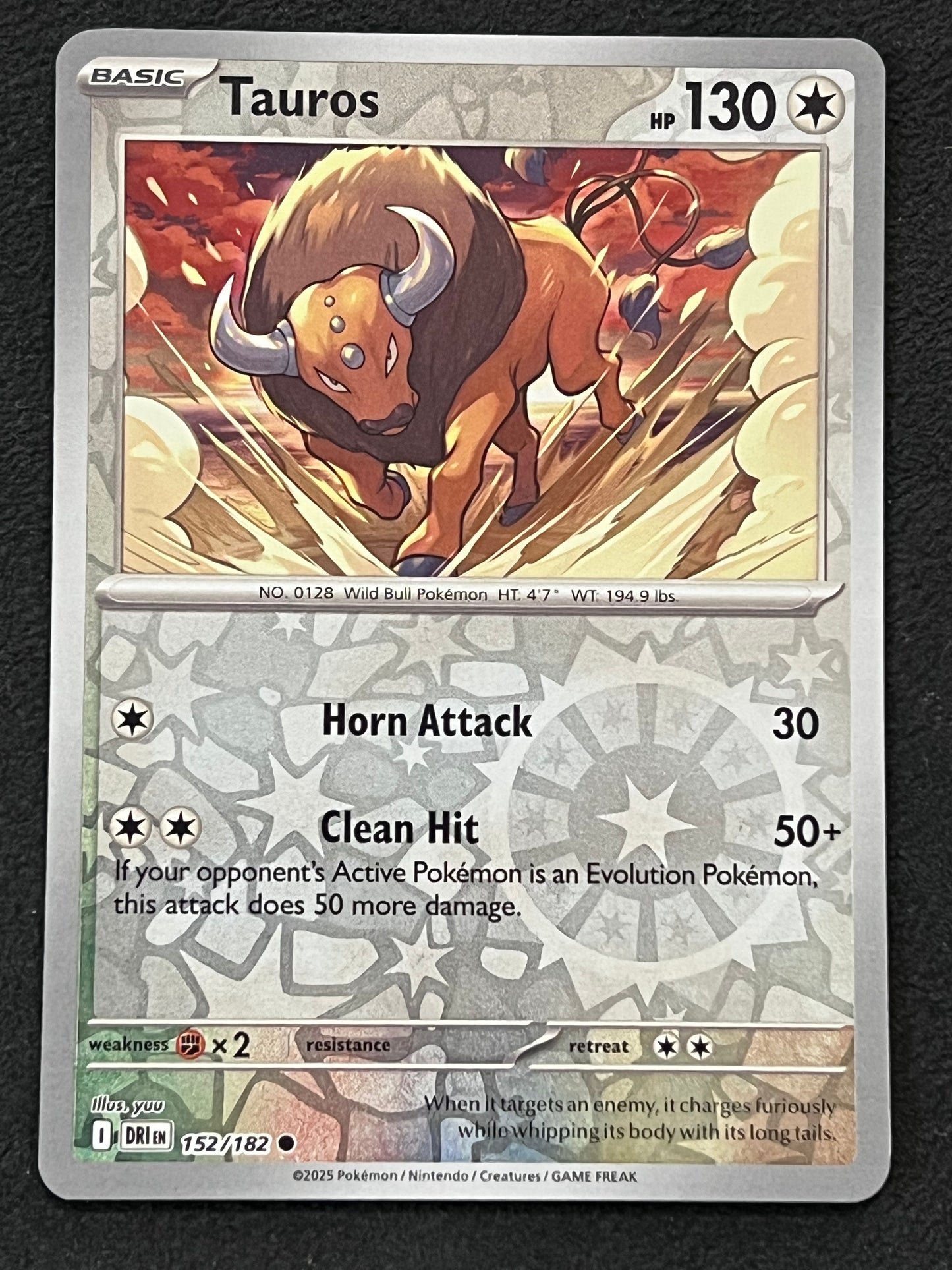 152/182 Tauros - Pokémon Destined Rivals Common Reverse