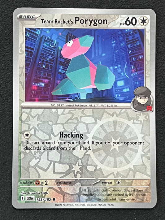 153/182 Team Rocket’s Porygon - Pokémon Destined Rivals Common Reverse