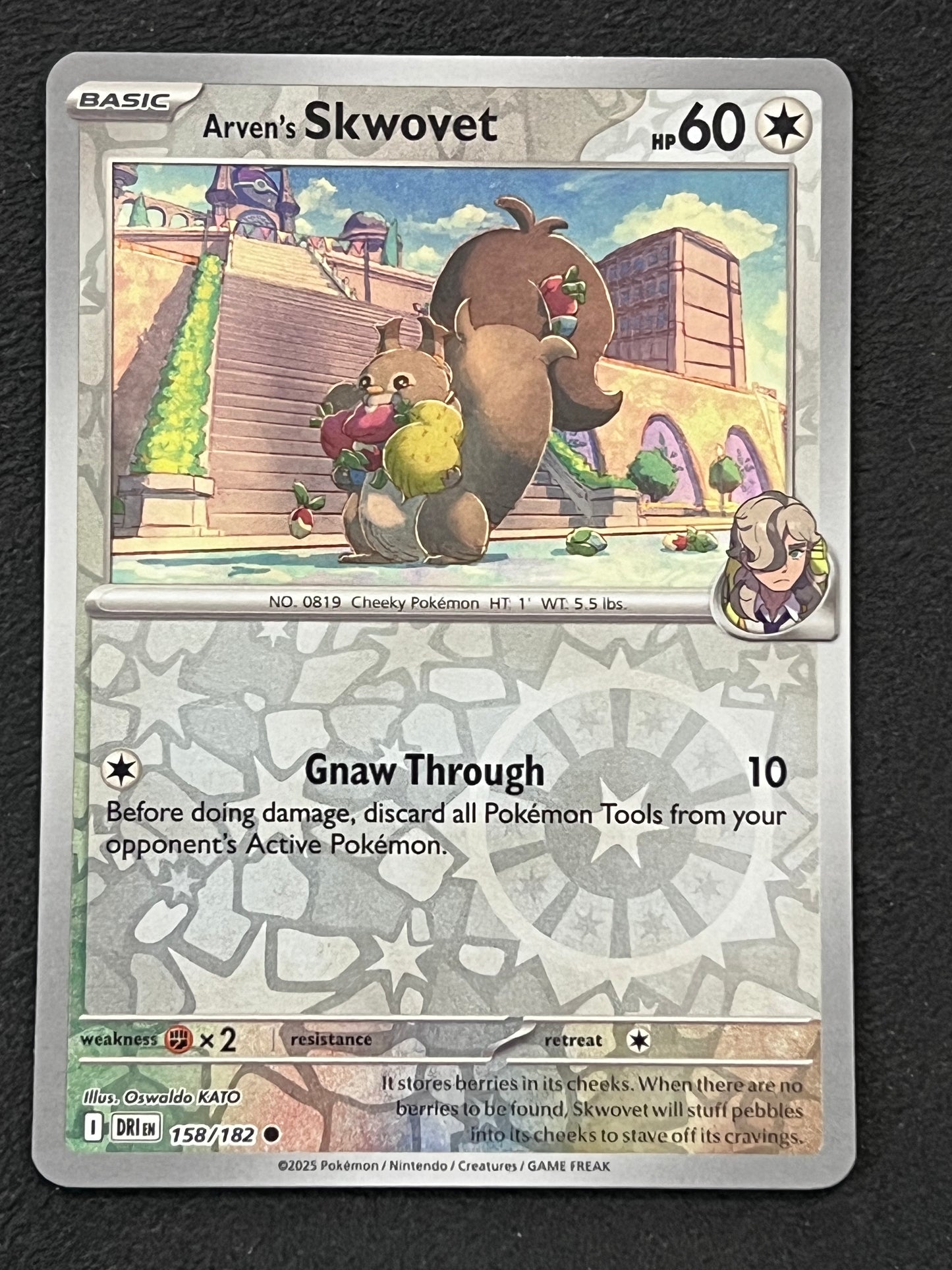 158/182 Arven’s Skwovet - Pokémon Destined Rivals Common Reverse